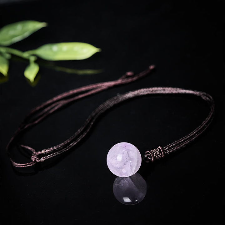 Buddha Stones Amatista, ágata amarilla, varios ágatas, cristal rosa, lazurita, lapislázuli, colgante de collar de equilibrio - image 2