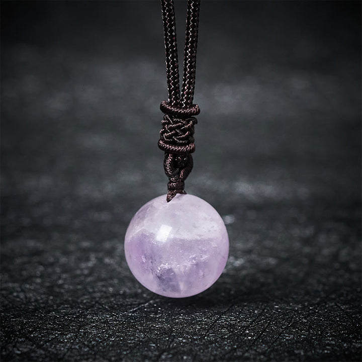 Buddha Stones Amatista, ágata amarilla, varios ágatas, cristal rosa, lazurita, lapislázuli, colgante de collar de equilibrio - Amatista - image 0