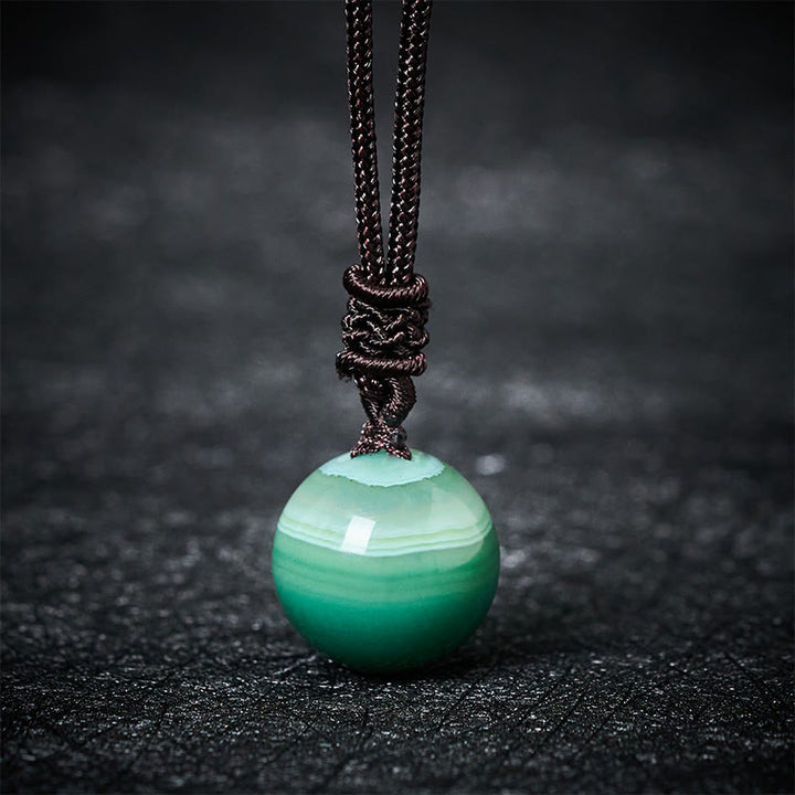 Buddha Stones Amatista, ágata amarilla, varios ágatas, cristal rosa, lazurita, lapislázuli, colgante de collar de equilibrio - Ágata verde - image 7