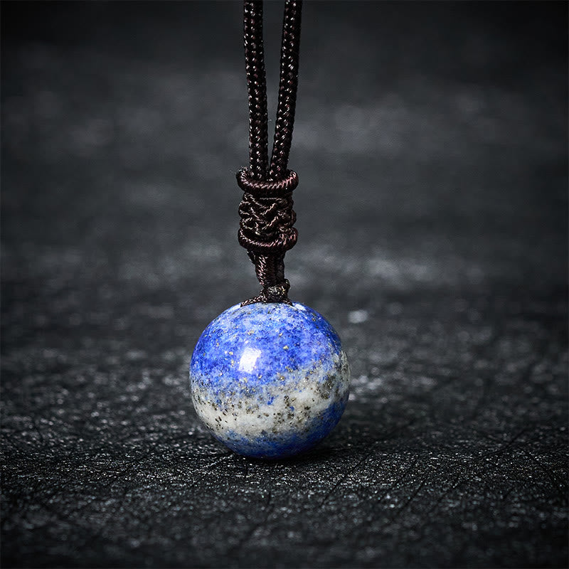 Buddha Stones Amatista, ágata amarilla, varios ágatas, cristal rosa, lazurita, lapislázuli, colgante de collar de equilibrio - Lazurita - image 23