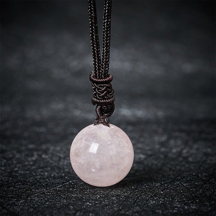 Buddha Stones Amatista, ágata amarilla, varios ágatas, cristal rosa, lazurita, lapislázuli, colgante de collar de equilibrio - Cristal rosa - image 19