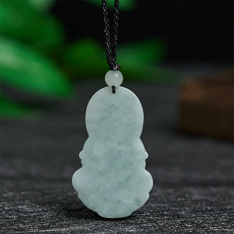 Buddha Stones Colgante de collar de armonía Jade Kwan Yin Avalokitesvara - image 4