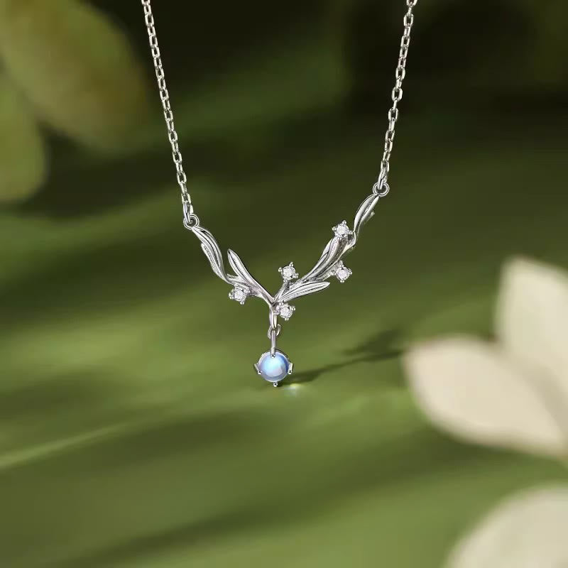 Buddha Stones Collar con colgante de muérdago en plata de ley 925 que aleja los malos espíritus - Plata de ley 925 - image 0