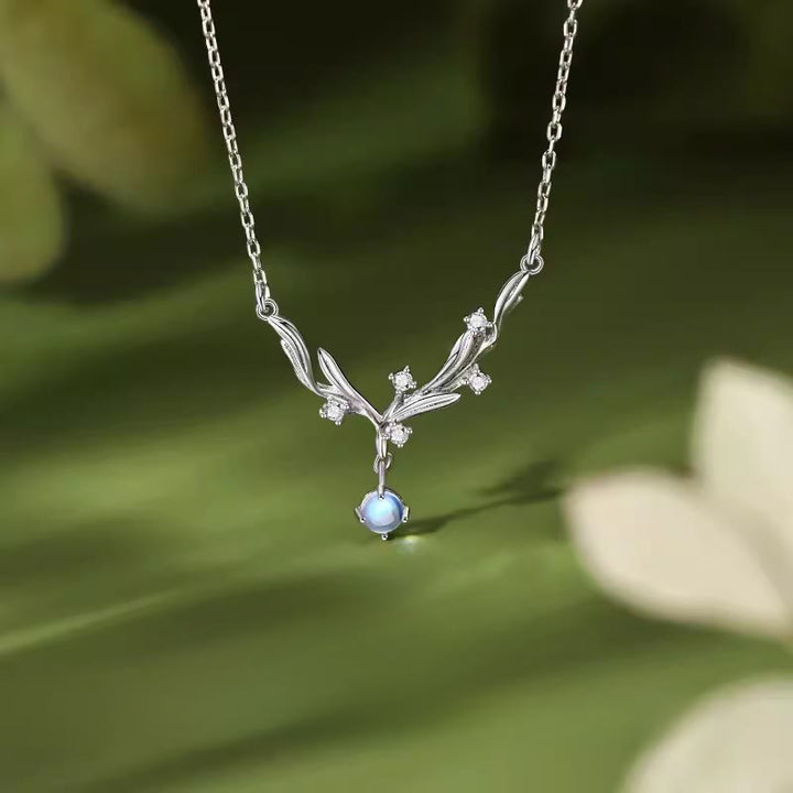 Buddha Stones Collar con colgante de muérdago en plata de ley 925 que aleja los malos espíritus - Plata de ley 925 - image 0