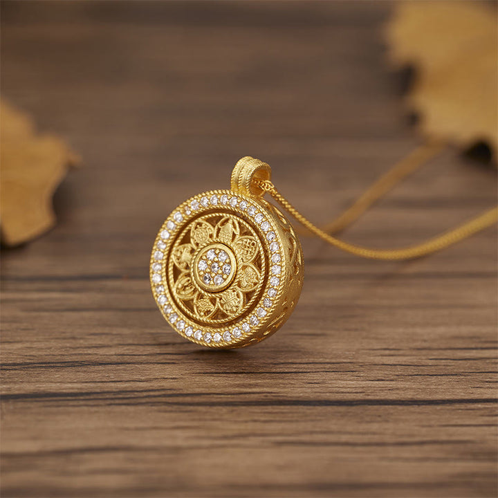 Buddha Stones Colgante de plata de ley 925 con ocho tesoros y bendición de Luo Pan - image 2