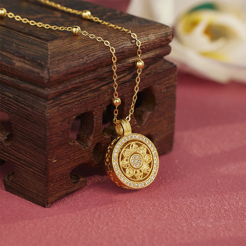 Buddha Stones Colgante de plata de ley 925 con ocho tesoros y bendición de Luo Pan - image 3