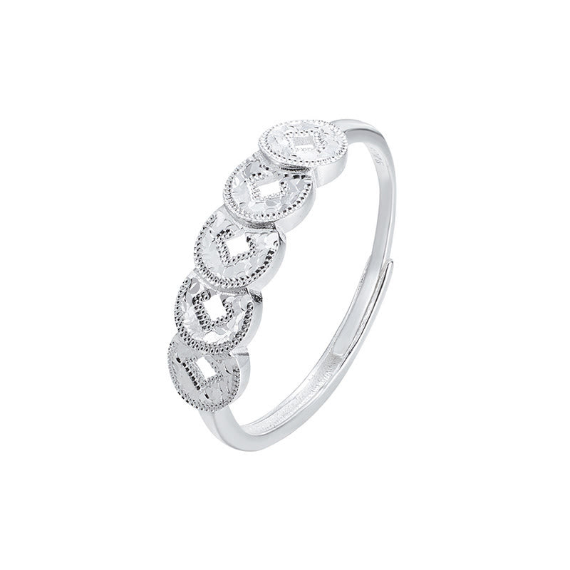 Buddha Stones Anillo de protección con cinco monedas imperiales de plata de ley 925, pulsera, collar y colgante. - image 16