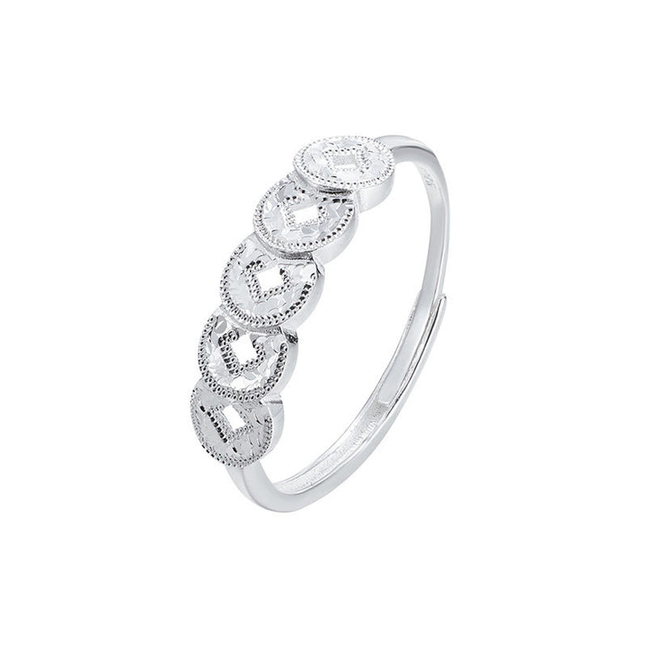 Buddha Stones Anillo de protección con cinco monedas imperiales de plata de ley 925, pulsera, collar y colgante. - image 16