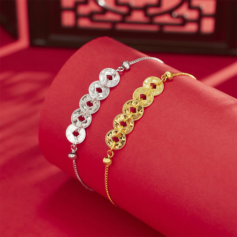 Buddha Stones Anillo de protección con cinco monedas imperiales de plata de ley 925, pulsera, collar y colgante. - image 12