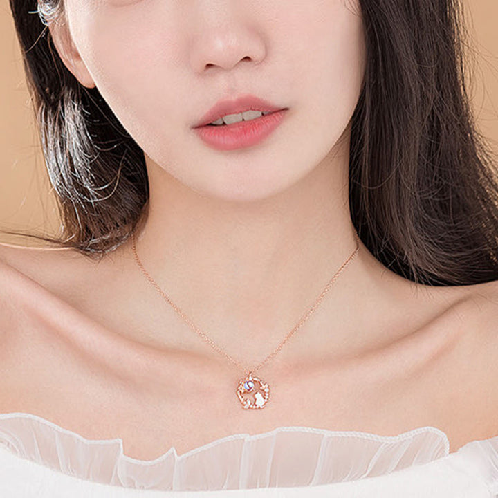 Buddha Stones Pendientes, pulsera, collar y colgante de plata de ley 925 con diseño de gato y flor bendecida. - image 10