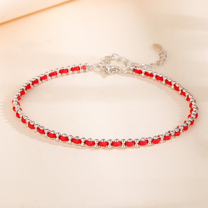 Buddha Stones Pulsera de plata de ley 925 que aleja los malos espíritus - Cadena plateada (circunferencia de la muñeca: 13-18 cm) - image 3