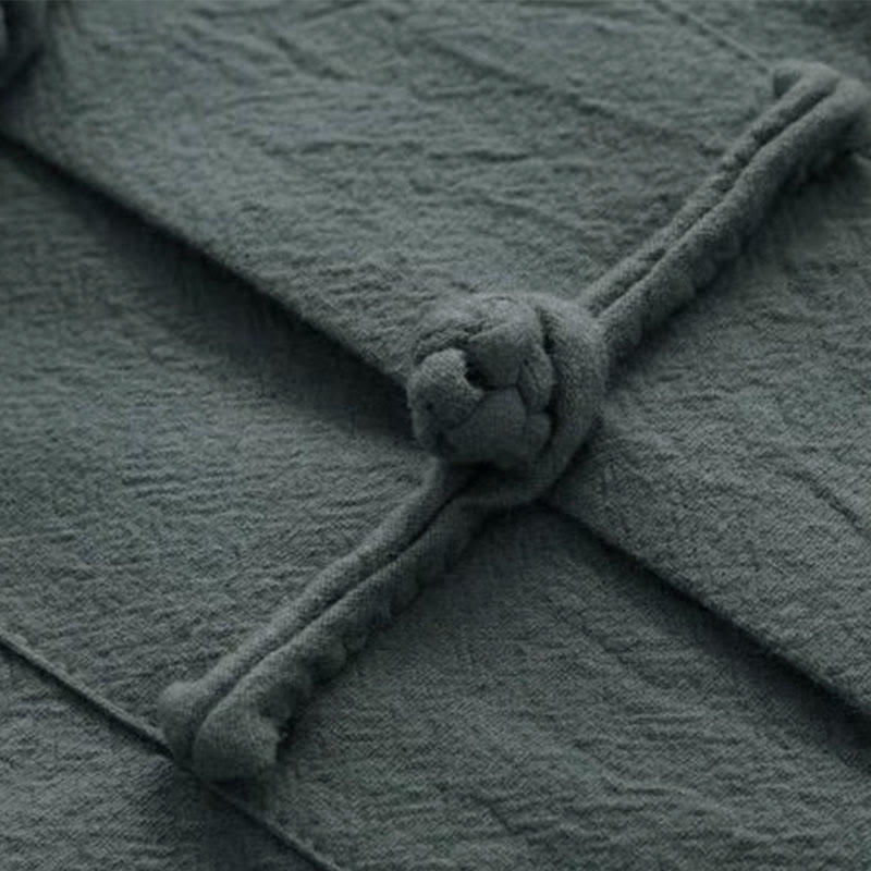 Conjunto de 2 piezas de traje Tang con Buddha Stones , uniforme tradicional con botones de rana, camisa de manga larga y pantalones para hombre - image 8