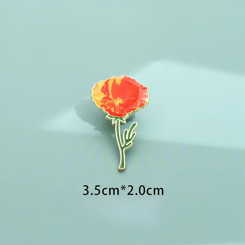 Buddha Stones Broche pequeño de cobre con forma de nomeolvides, amapola, lirio de los valles, hortensia y altramuz - image 10