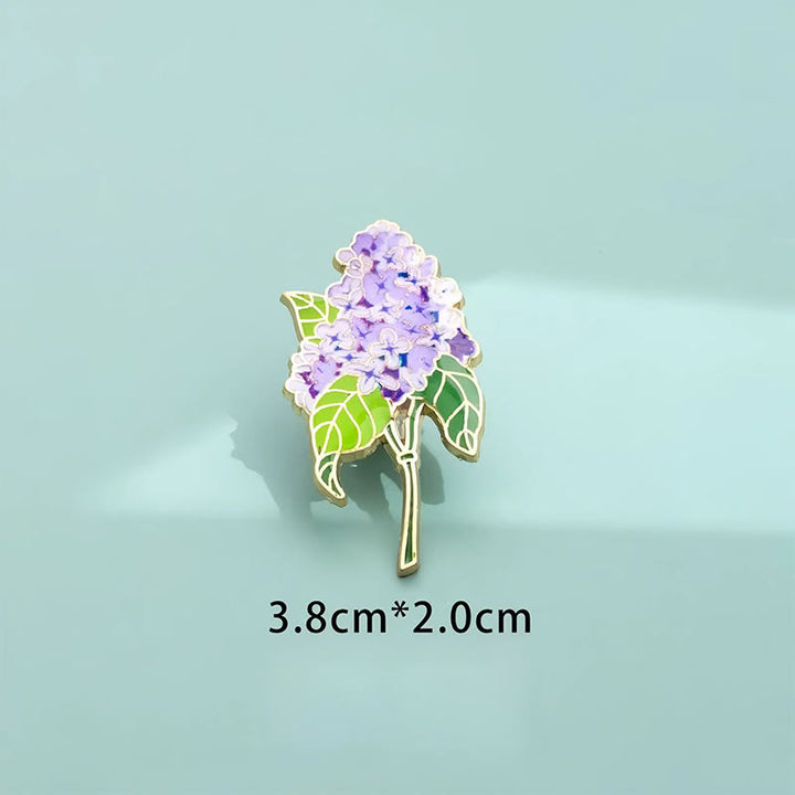 Buddha Stones Broche pequeño de cobre con forma de nomeolvides, amapola, lirio de los valles, hortensia y altramuz - image 16