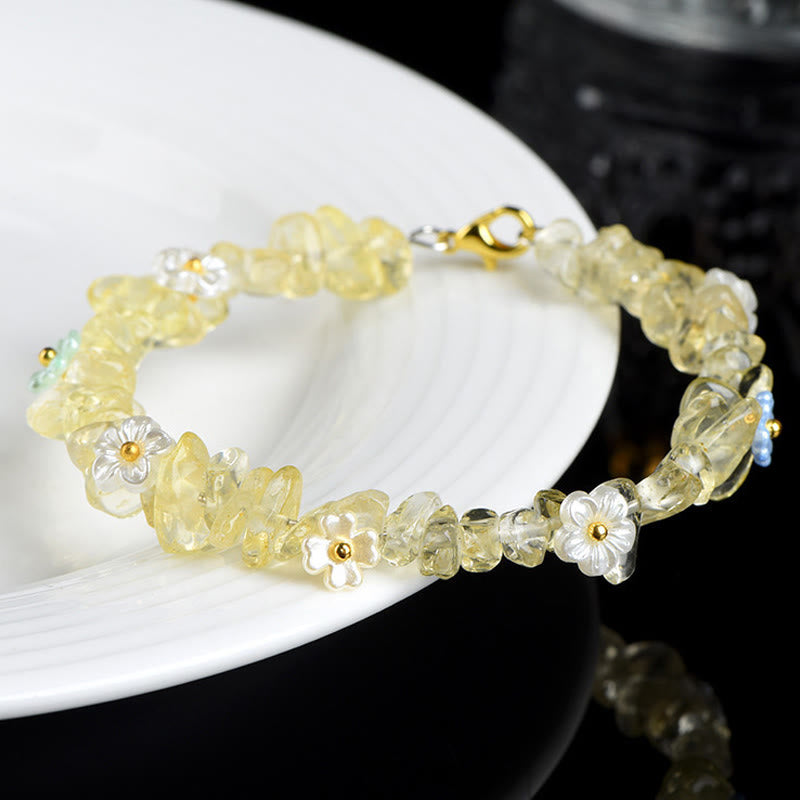 Buddha Stones Pulsera Serenity con aguamarina natural, peridoto, cuarzo fresa y varios cristales. - image 18