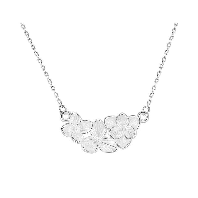 Buddha Stones Colgante de collar con diseño de flor bendita en plata de ley 999 - image 8