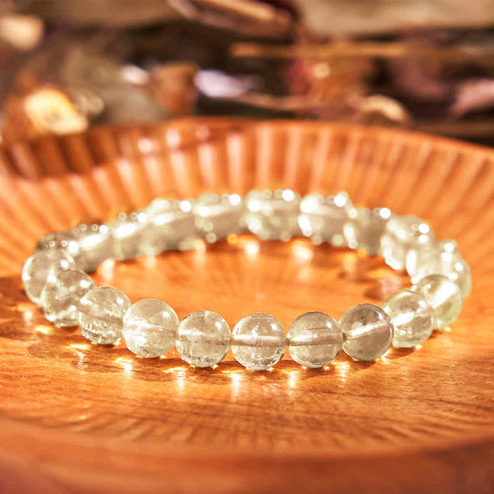 Pulsera de protección de auspiciosidad de cuarzo rutilado natural con Buddha Stones - image 7