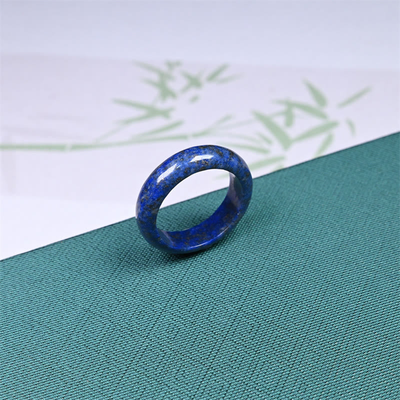Buddha Stones Anillo de lapislázuli y lazurita natural para el cuidado personal - Lapislázuli - 22 mm - image 0
