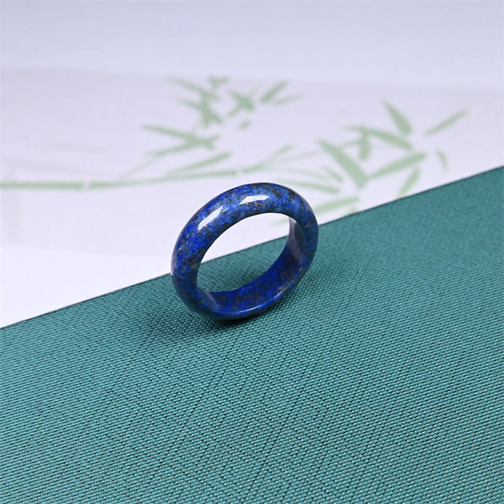 Buddha Stones Anillo de lapislázuli y lazurita natural para el cuidado personal - Lapislázuli - 22 mm - image 0