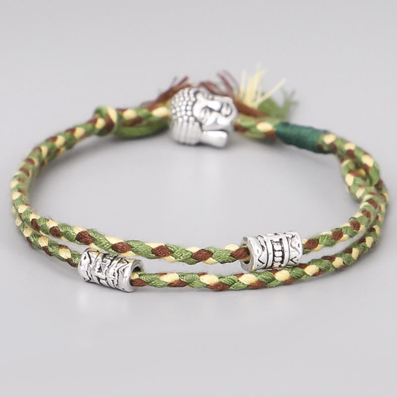 Pulsera de hilo Serenity con cabeza de Buddha Stones - Verde - image 3