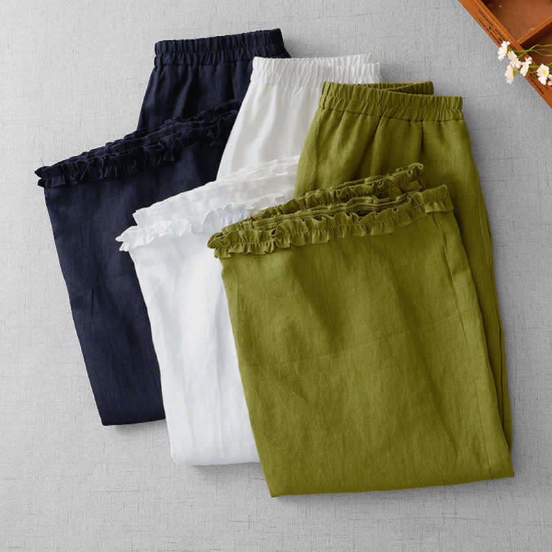Buddha Stones Falda capri para mujer con forro, cintura elástica, bajo plisado y bolsillos. - image 20