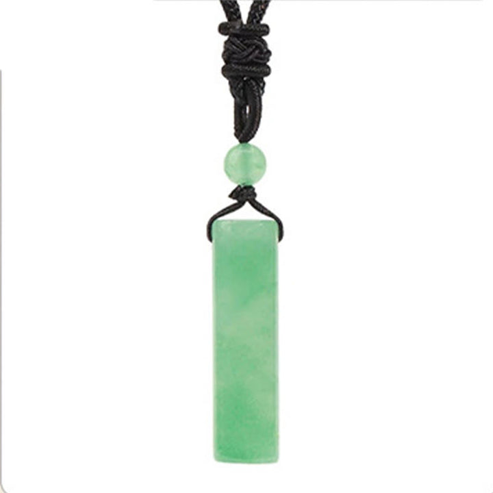 Buddha Stones Varios colgantes cilíndricos de cuarzo rosa cristalino, aventurina verde y amatista para collares de sanación - Aventurina verde - image 3