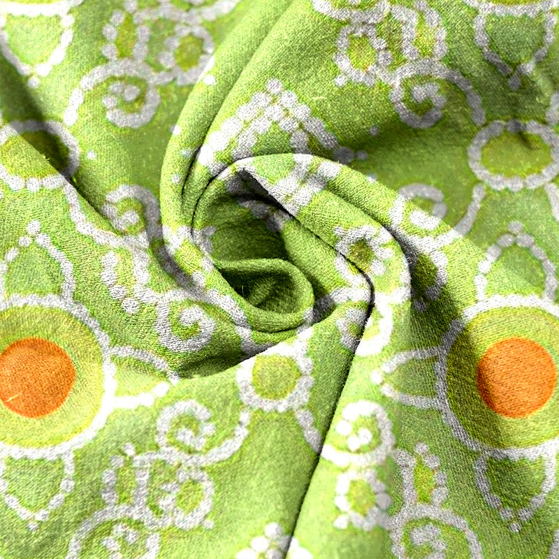 Buddha Stones Pantalones de mujer de algodón puro con estampado geométrico de rombos y puntos, cintura elástica y bolsillos. - image 8
