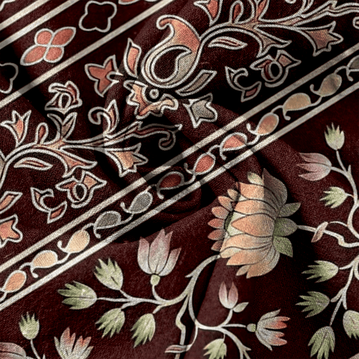 Buddha Stones Pantalones de mujer de algodón puro con estampado paisley de loto, cintura elástica y bolsillos. - image 7