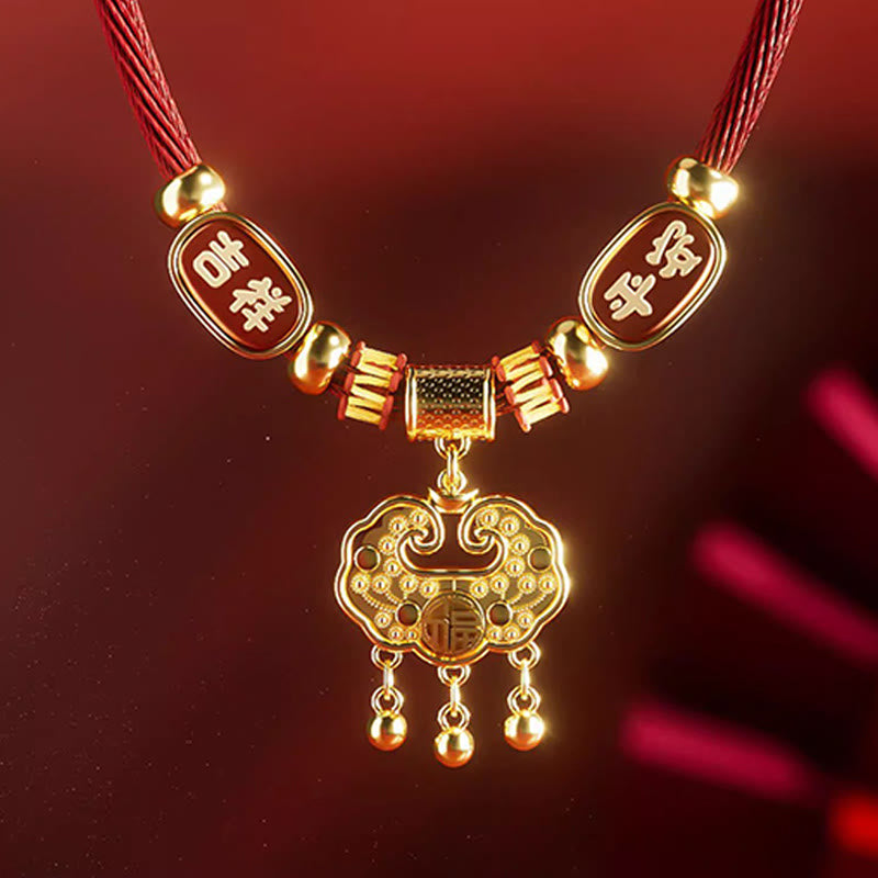 Buddha Stones Collar ajustable para mascotas, para gatos y perros, con cuentas rojas y diseño de personajes de la suerte. - image 9