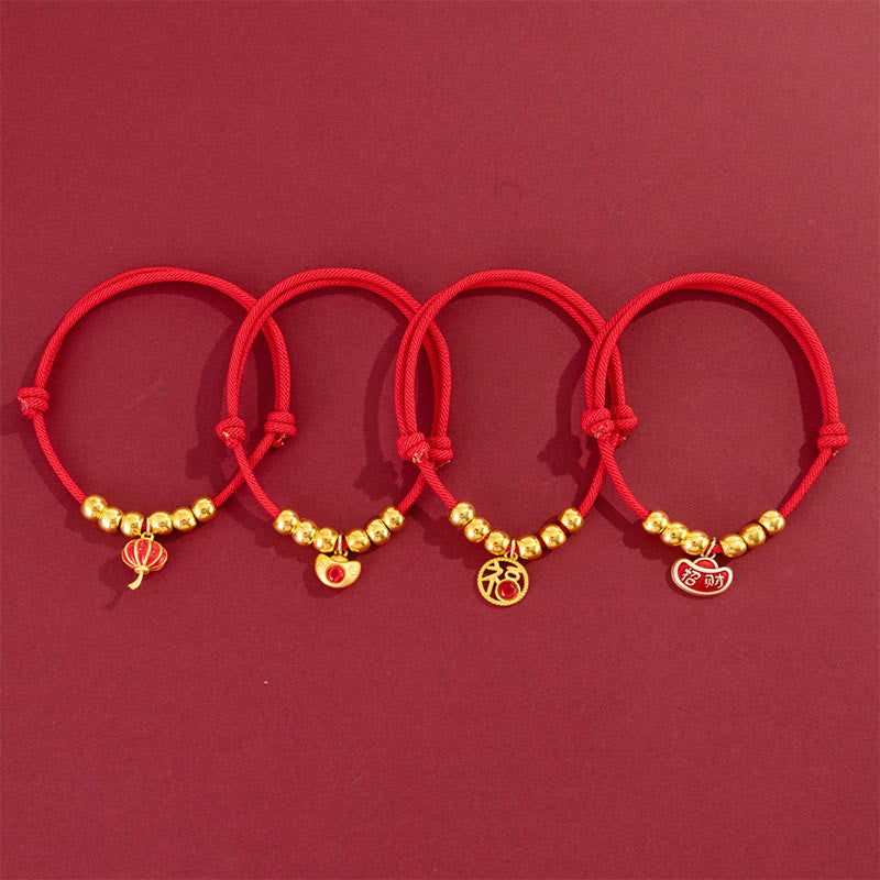 Buddha Stones Collar ajustable para mascotas, para gatos y perros, con cuentas rojas y diseño del personaje Yuanbao Fu. - image 18