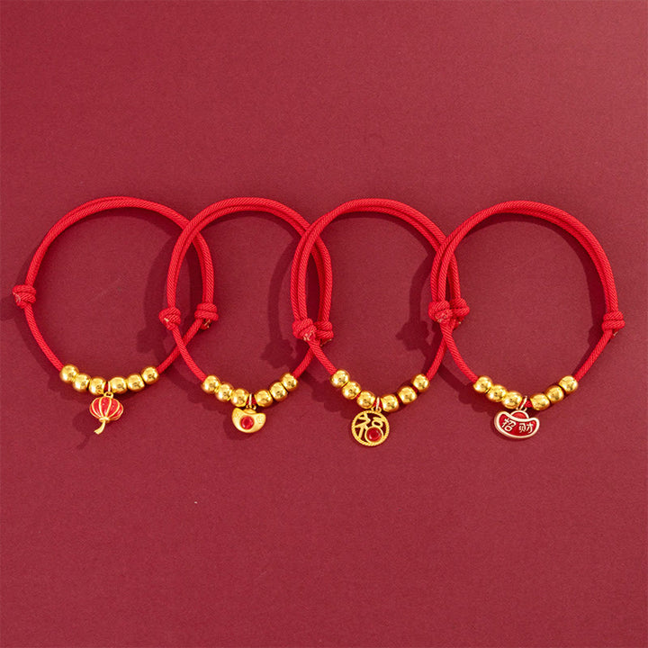 Buddha Stones Collar ajustable para mascotas, para gatos y perros, con cuentas rojas y diseño del personaje Yuanbao Fu. - image 18