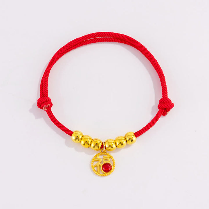 Buddha Stones Collar ajustable para mascotas, para gatos y perros, con cuentas rojas y diseño del personaje Yuanbao Fu. - image 10