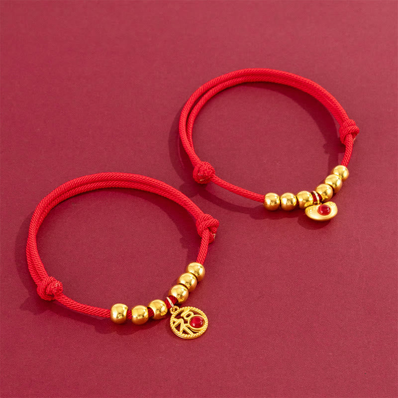 Buddha Stones Collar ajustable para mascotas, para gatos y perros, con cuentas rojas y diseño del personaje Yuanbao Fu. - image 17