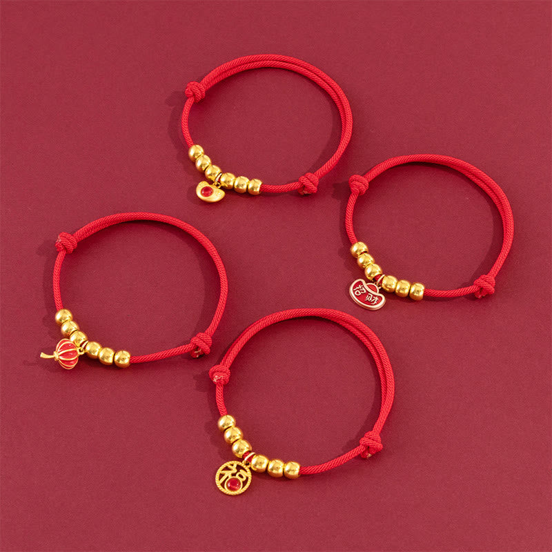 Buddha Stones Collar ajustable para mascotas, para gatos y perros, con cuentas rojas y diseño del personaje Yuanbao Fu. - image 19