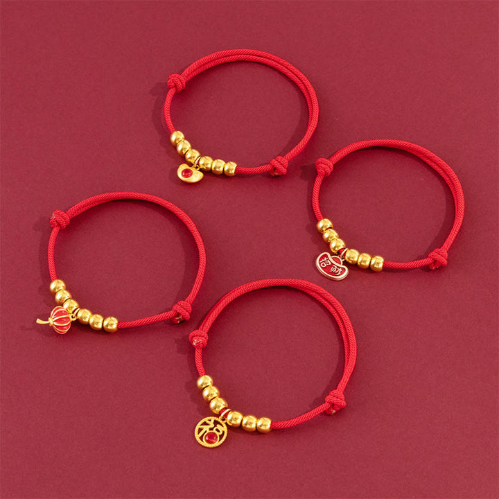 Buddha Stones Collar ajustable para mascotas, para gatos y perros, con cuentas rojas y diseño del personaje Yuanbao Fu. - image 19