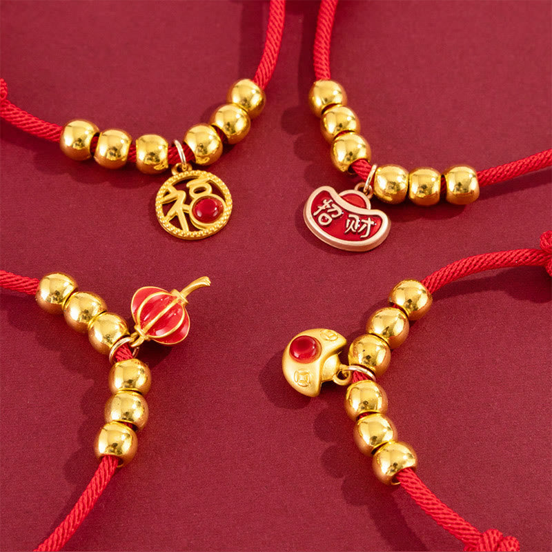 Buddha Stones Collar ajustable para mascotas, para gatos y perros, con cuentas rojas y diseño del personaje Yuanbao Fu. - image 20