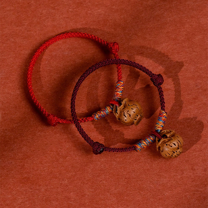 Buddha Stones Collar ajustable para gatos y perros con cordón rojo trenzado de hueso de melocotón. - image 18