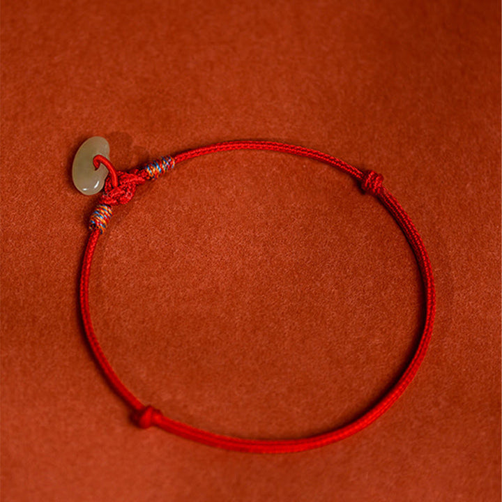 Buddha Stones Collar ajustable de protección para gatos y perros con hilo rojo trenzado de jade. - image 3