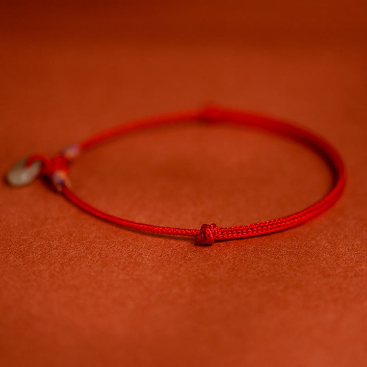 Buddha Stones Collar ajustable de protección para gatos y perros con hilo rojo trenzado de jade. - image 8