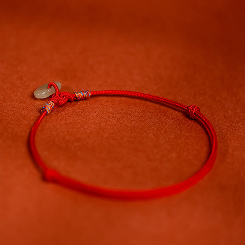 Buddha Stones Collar ajustable de protección para gatos y perros con hilo rojo trenzado de jade. - image 9