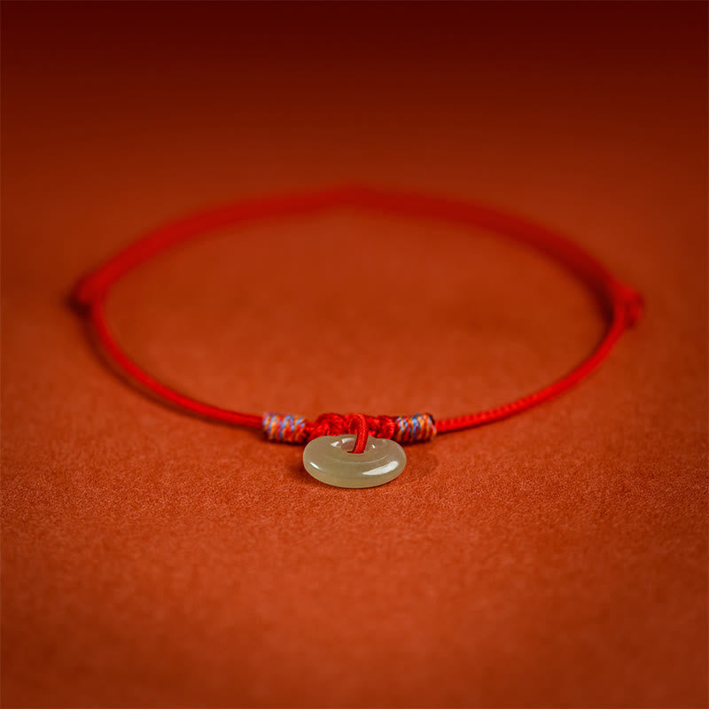 Buddha Stones Collar ajustable de protección para gatos y perros con hilo rojo trenzado de jade. - image 4