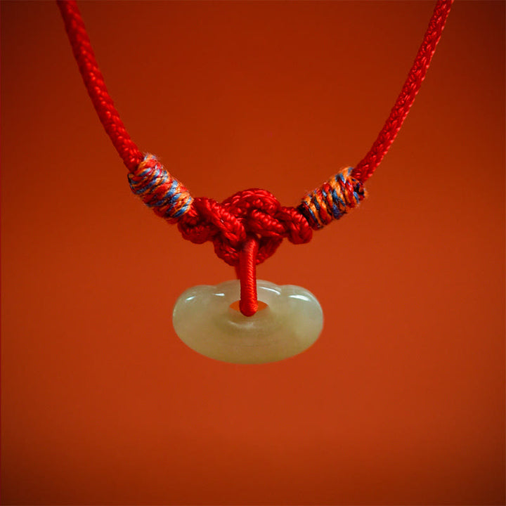 Buddha Stones Collar ajustable de protección para gatos y perros con hilo rojo trenzado de jade. - image 12