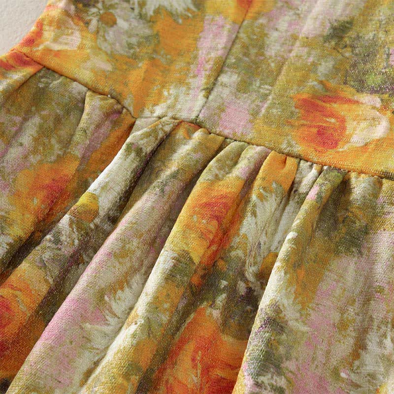 Vestido midi informal de algodón sin mangas con bolsillos y estampado de Buddha Stones, hecho a mano, a cuadros. - image 21