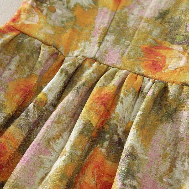 Vestido midi informal de algodón sin mangas con bolsillos y estampado de Buddha Stones, hecho a mano, a cuadros. - image 21