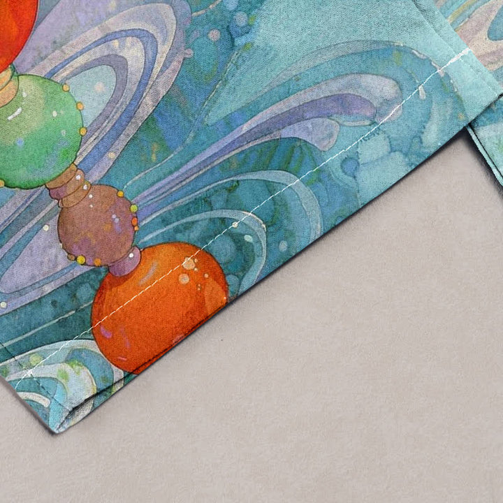 Buddha Stones Pantalones de algodón para mujer con estampado floral, cintura elástica con cordón ajustable y bolsillos. - image 1