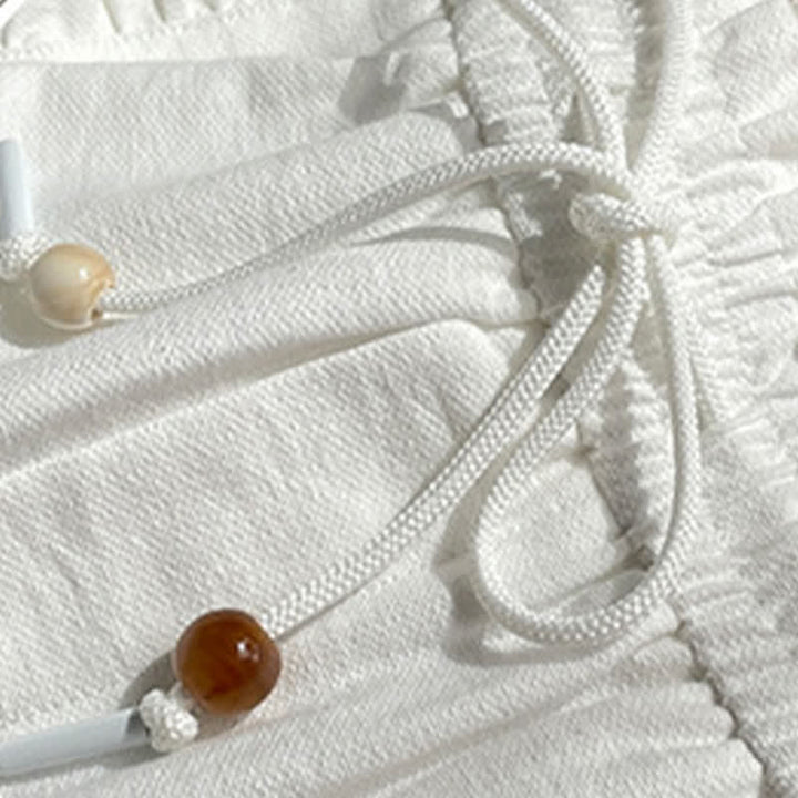 Buddha Stones Pantalones cortos de verano para mujer con cintura elástica, volantes y cordón ajustable, con bolsillos. - image 18
