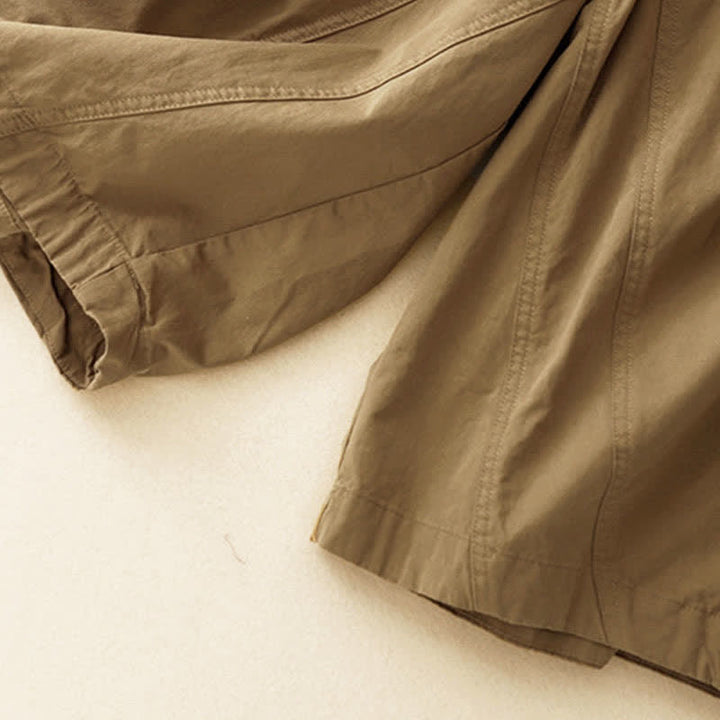 Buddha Stones Pantalones cortos de algodón para mujer con cintura elástica y bolsillos, ideales para el verano. - image 6