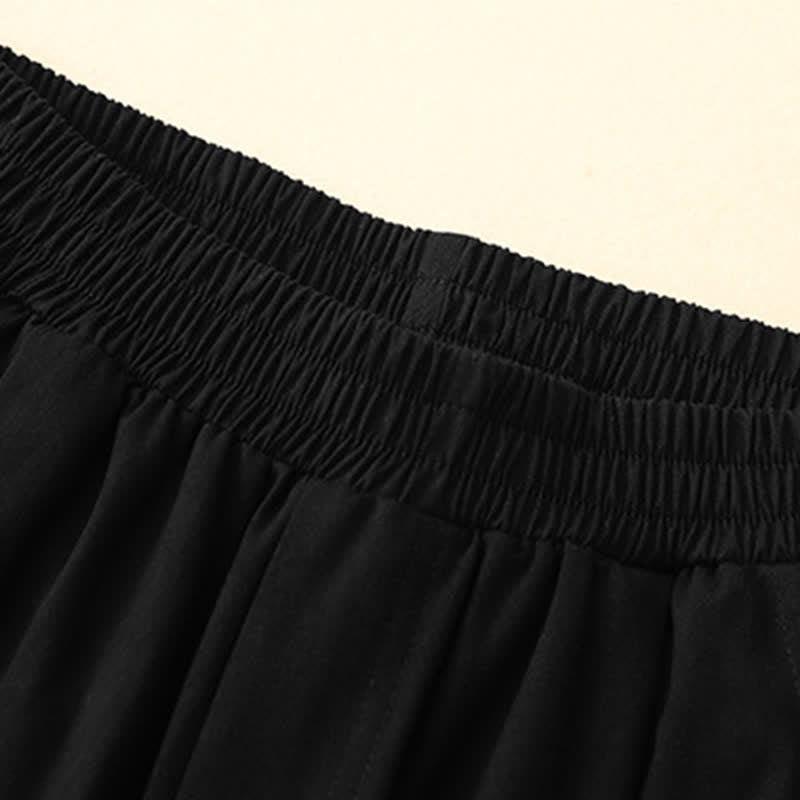 Buddha Stones Pantalones cortos de algodón para mujer con cintura elástica y bolsillos, ideales para el verano. - image 10