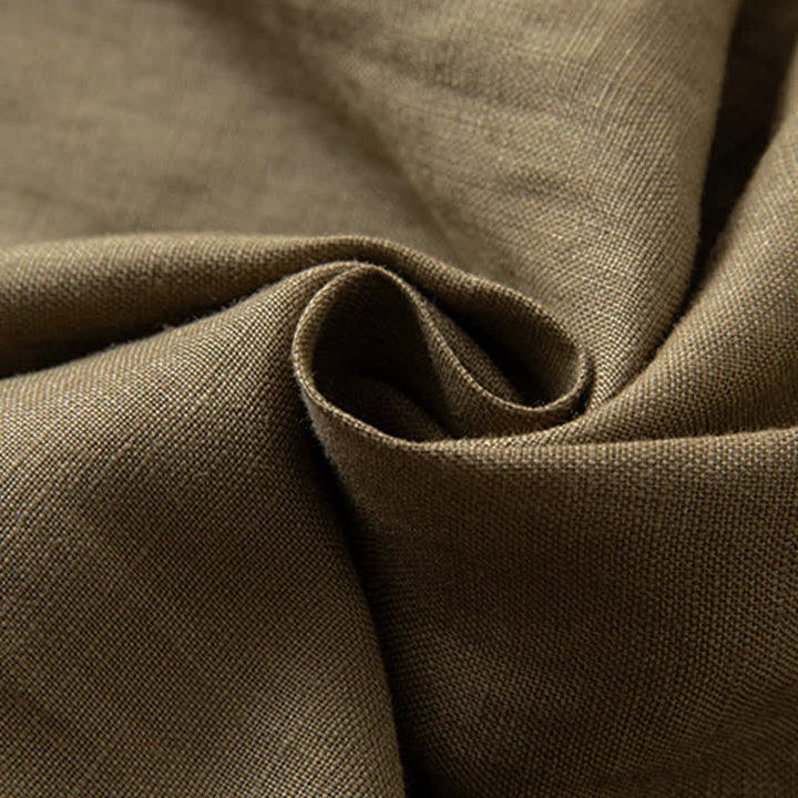 Buddha Stones Pantalones largos de mujer de primavera con cintura elástica alta, pernera ancha y bolsillos laterales. - image 8