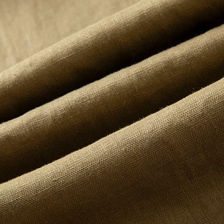 Buddha Stones Pantalones largos de mujer de primavera con cintura elástica alta, pernera ancha y bolsillos laterales. - image 9